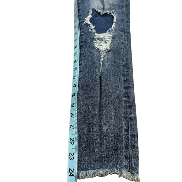 Urban Outfitters BDG Jeans Womens 2 Crop Twig High Rise Blue Distressed Raw Hem - Picture 13 of 14